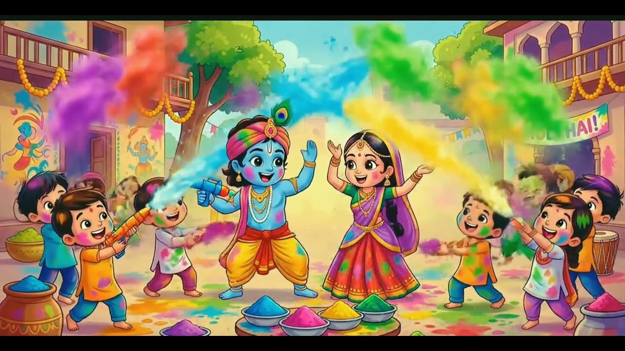 होली खेल रहे कान्हा किसोरी के संग | Braj Ki Lathmar Holi Special✨| New Holi Song 2026🙏🏻 #holi #love