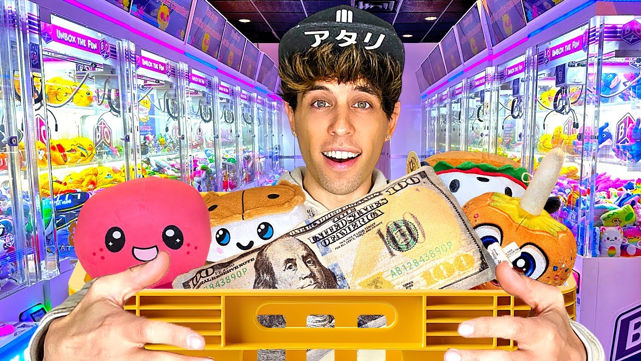 I Try Winning EVERY Prize At the New Cedar Point Clawcade!