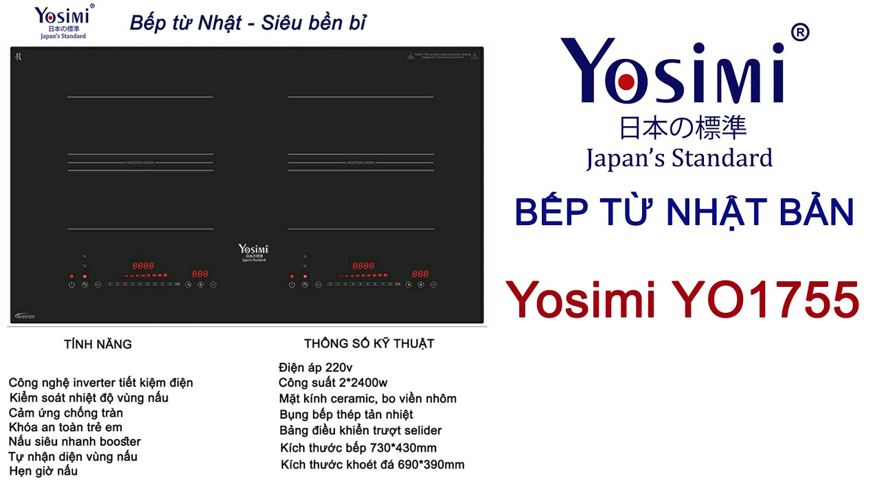 BẾP TỪ NHẬT BẢN Yosimi YO1755 - giới thiệu