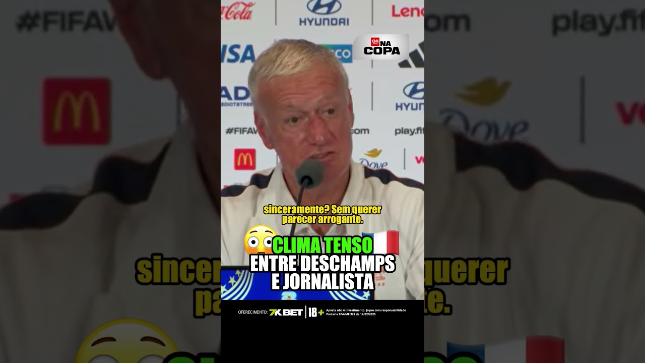 Deschamps critica pergunta de jornalista durante coletiva | CNN ESPORTES