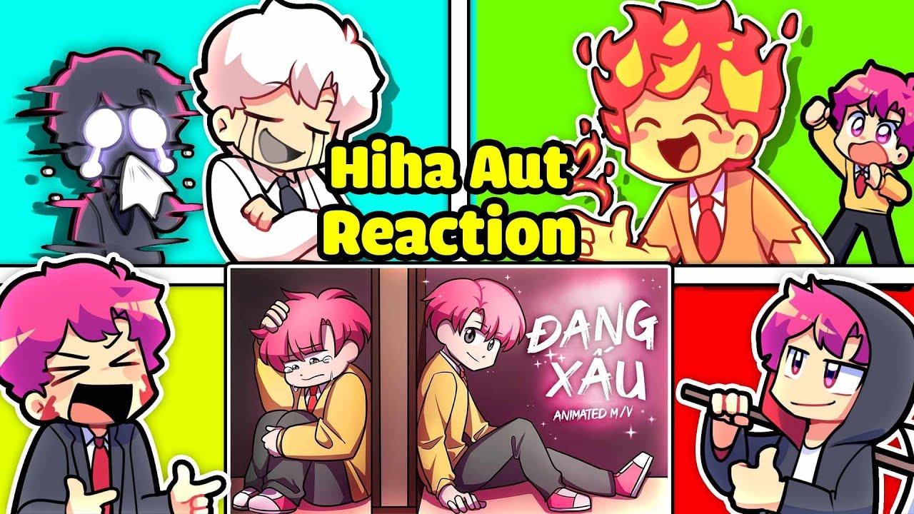 HIHA AUT REACTION MV CA NHẠC CỦA HIHA ĐANG XẤU TRONG MINECRAFT*HIHA REACTION 🤩🤣