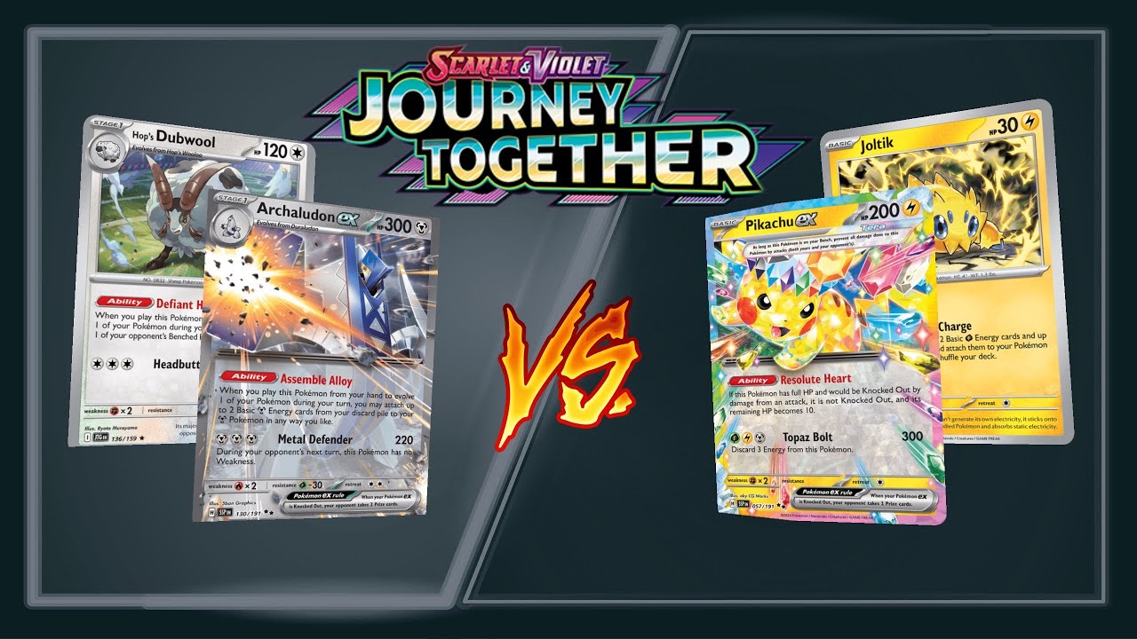 Archuladon ex vs Joltik Box Pikachu | Journey Together Format | Pokemon TCG