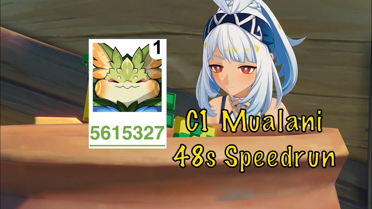 C1 Mualani 48s 5.7 Bottom Half Continuous Speedrun | Genshin Impact