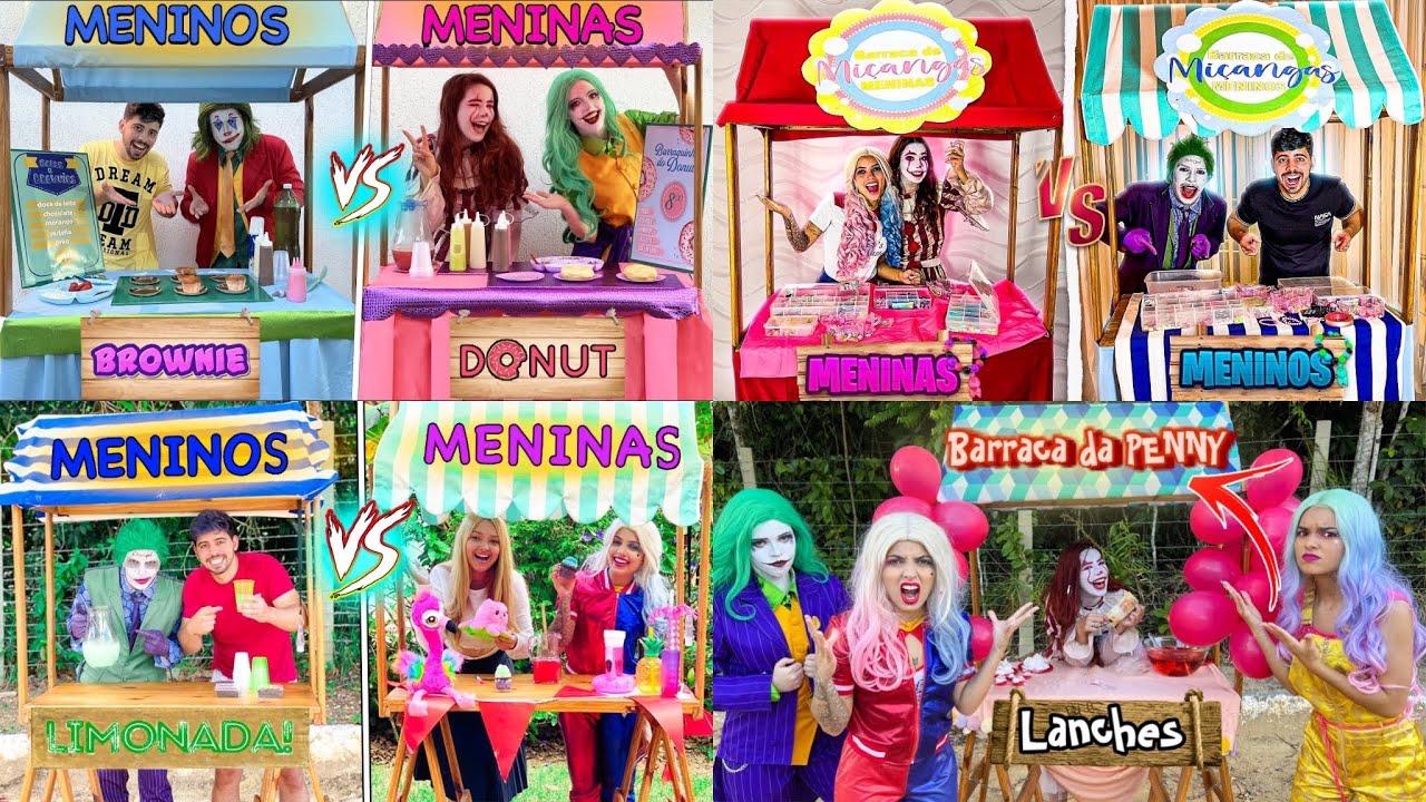 BARRACA DE LIMONADA, DONUTS, PULSEIRAS, LANCHES, CACHORRO QUENTE E OUTRAS!! MENINOS VS MENINAS