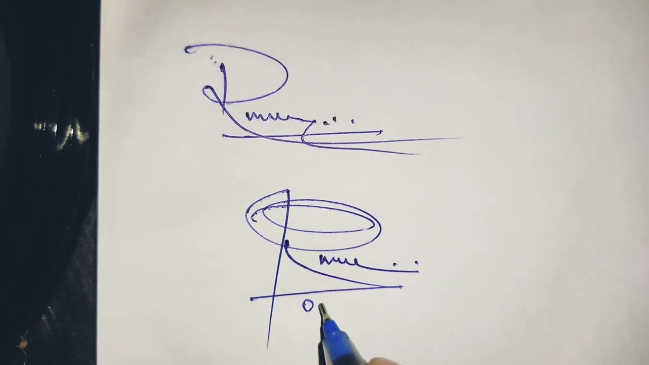 How to sign R letter signature style ❓#calligraphyalphabet #tutorialvideo #Signature videos 