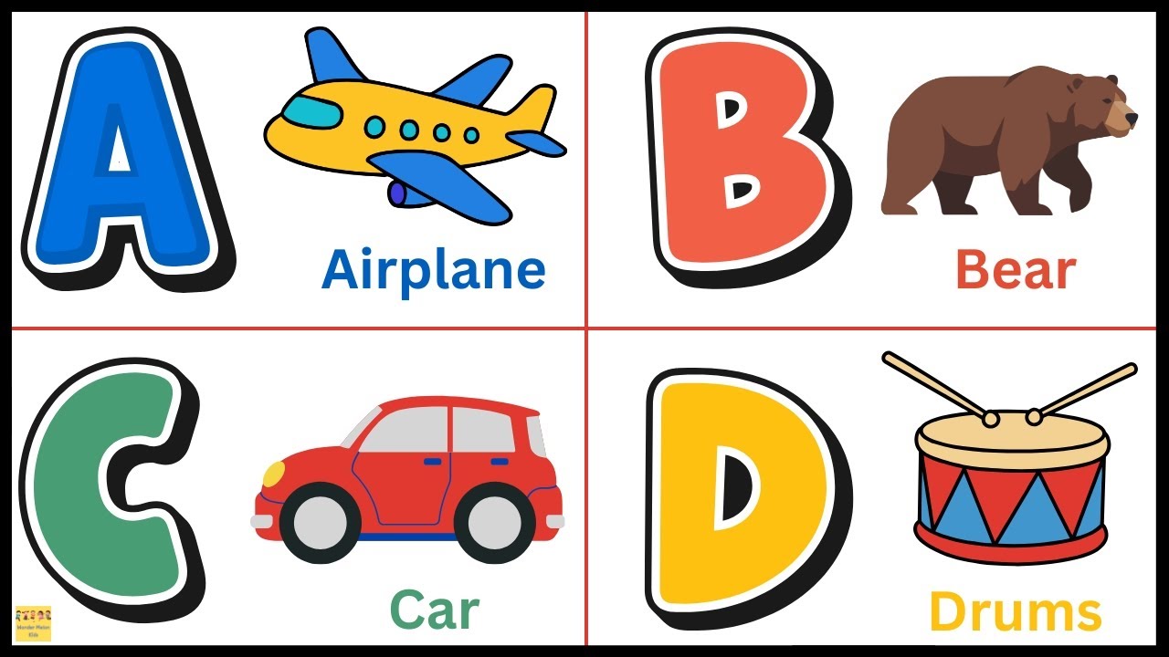 Alphabets A to Z for Kids | ABC Phonics & Vocabulary for Kids