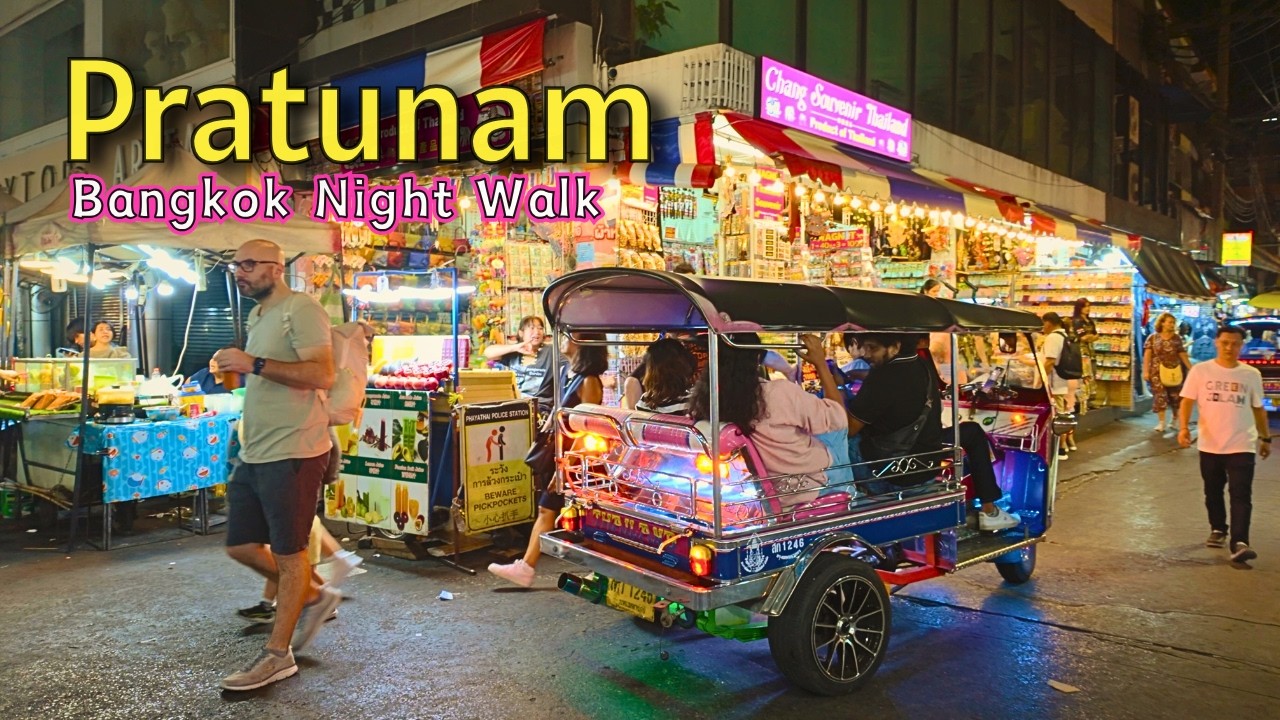 [БАНГКОК] Я прошёл по ночному рынку Пратунам за 30 минут 🌃