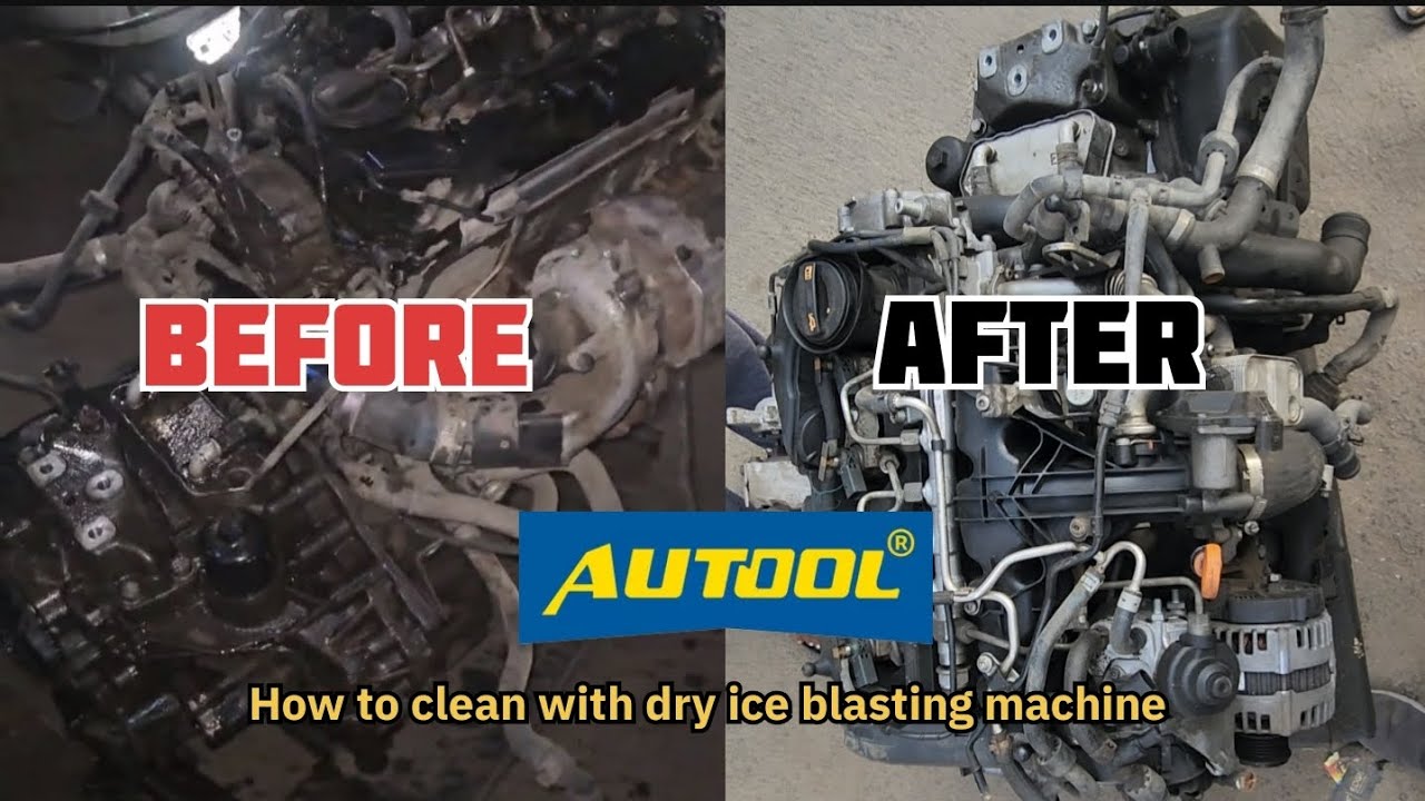 How To Clean Engine With Dry Ice Blasting Machine |91+ 8849113103| #autool #dryiceblasting