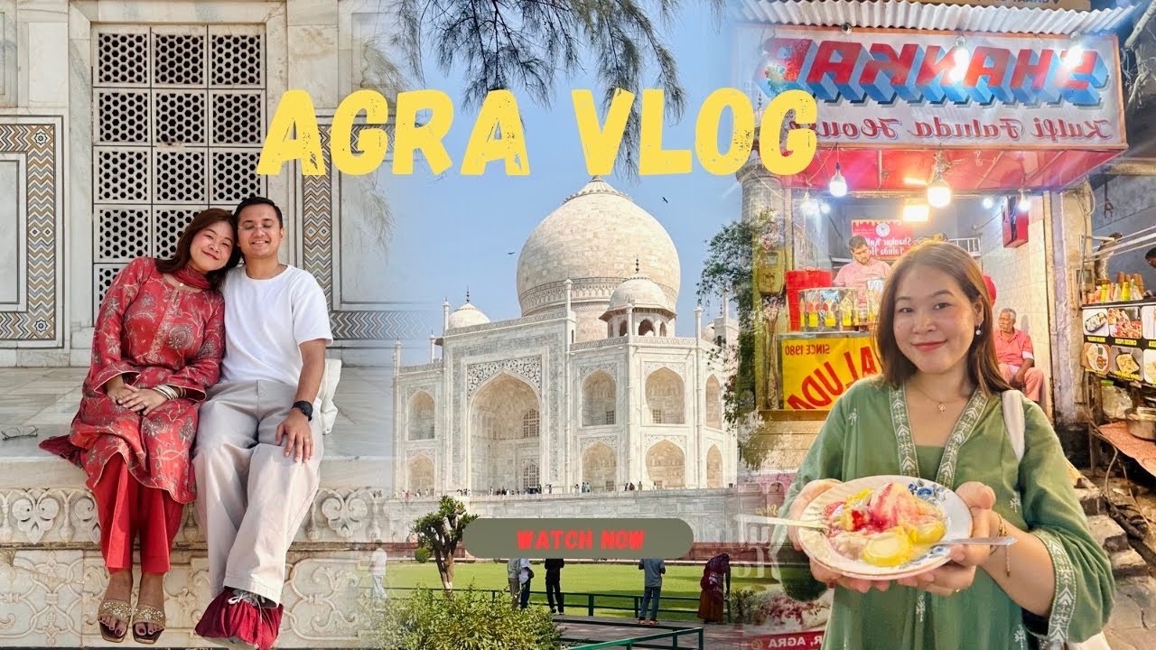 Agra Vlog road trip | Taj Mahal, Agra Fort & Local Life on a Budget | Couple Travel Vlog
