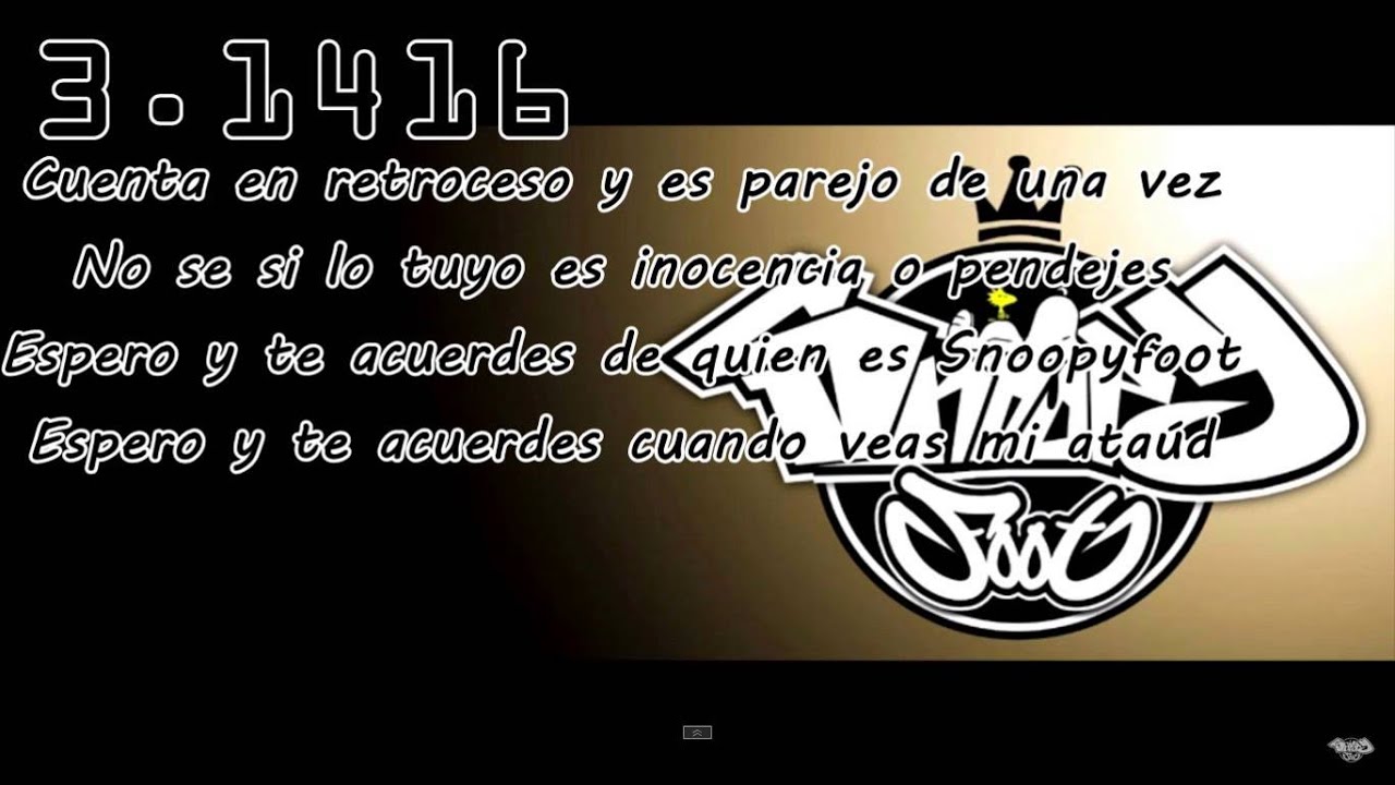 Snoopyfoot- 3.1416 Letra