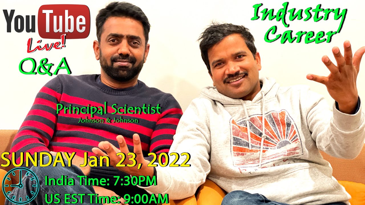Live Q & A with Principal Scientist from Johnson & Johnson, USA I Santosh Bharti