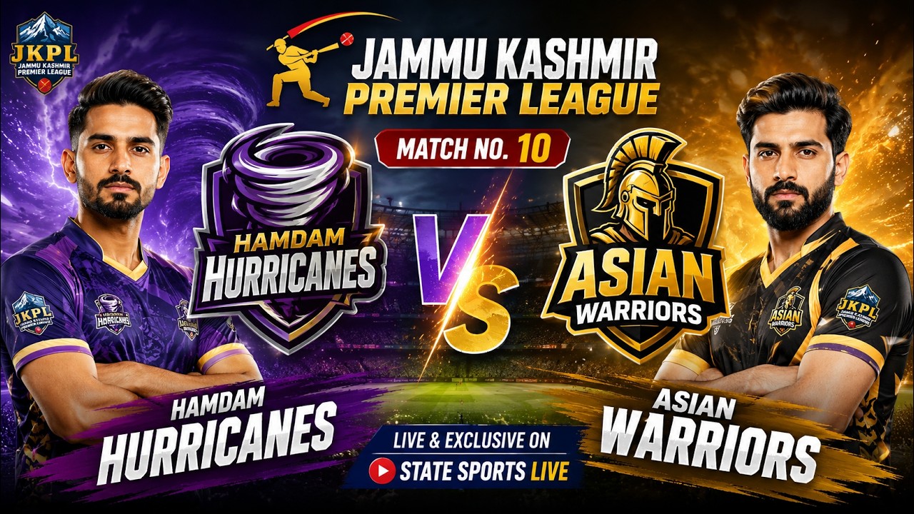 Match No. 10 | Hamdam Hurricanes Vs   Asian Warriors | Jammu Kashmir Premier League.