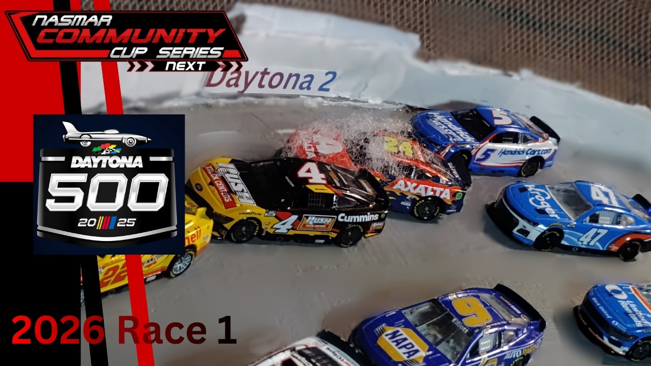 2026 Daytona 500 NASCAR Stop Motion (NASMAR NEXT 2026 Race 1)