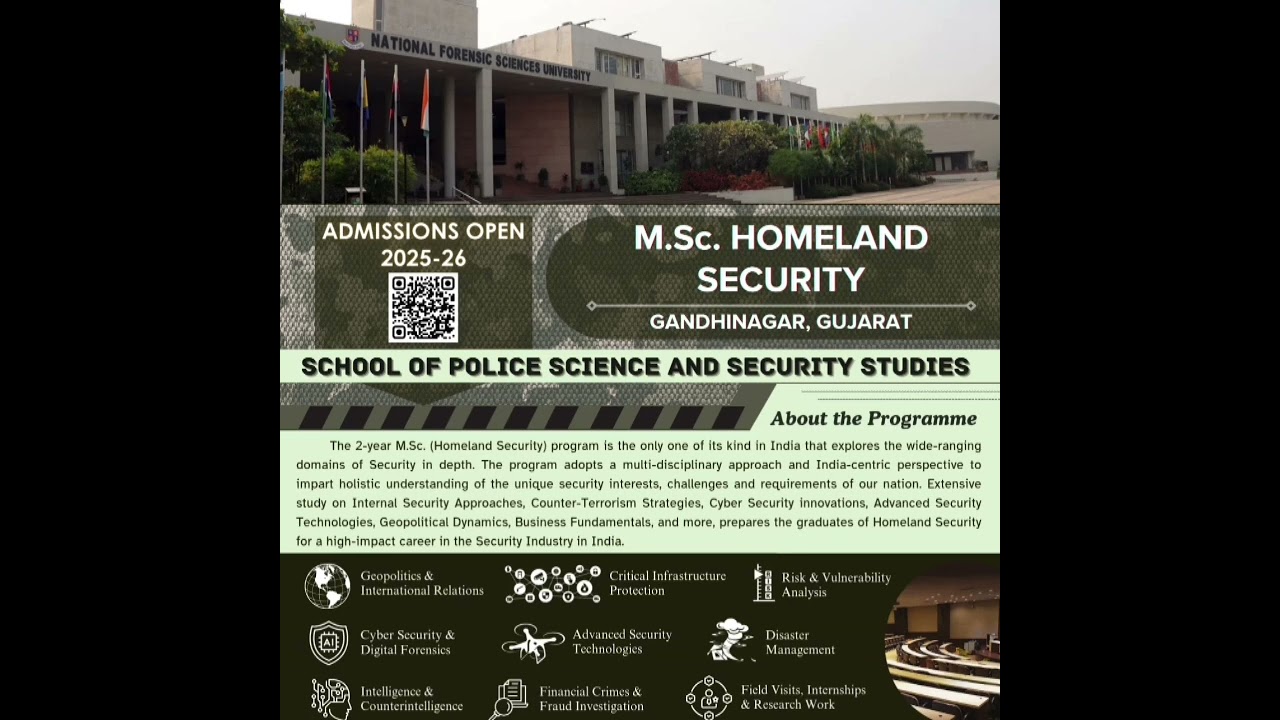 REGISTRATIONS CLOSING SOON , APPLY NOW FOR M.Sc. HOMELAND SECURITY