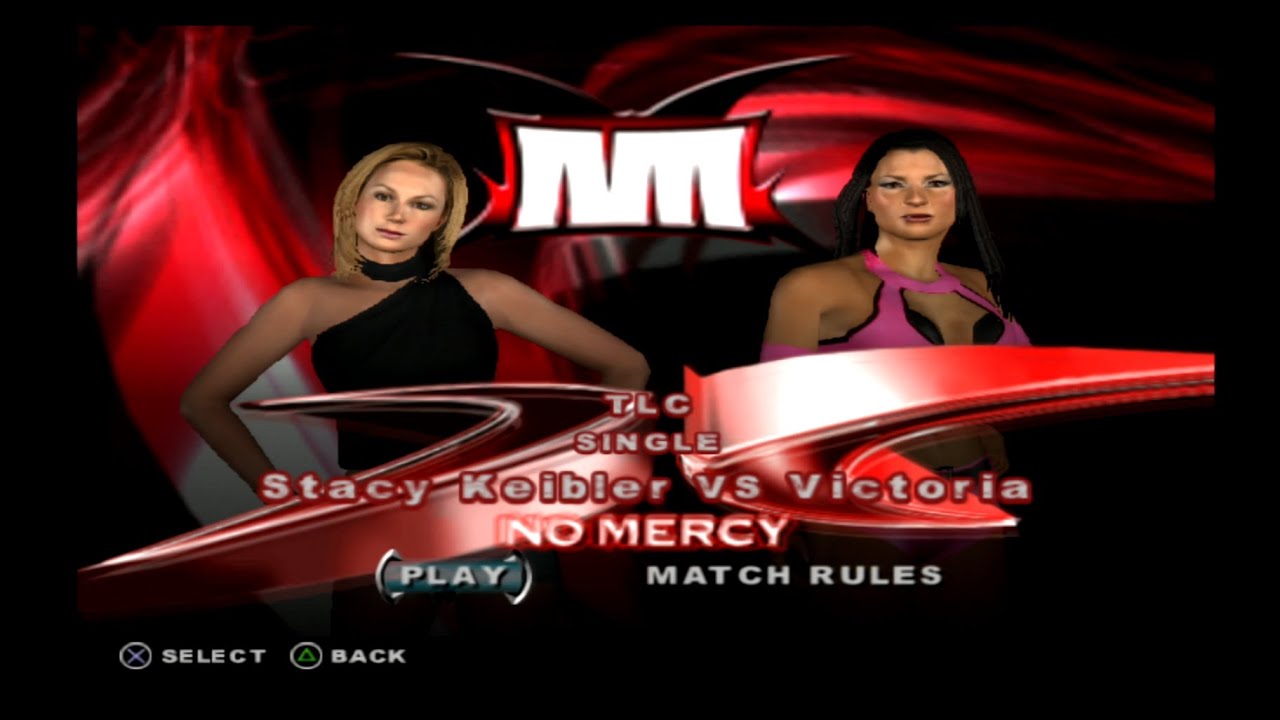 WWE Smackdown vs RAW PS2 (TLC) Stacy Keibler vs Victoria