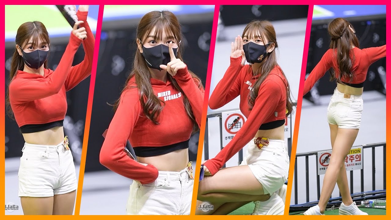 211023 유수아 치어리더 후반응원1 직캠 By JJaGa @수원실내체육관 #한국전력 #빅스톰