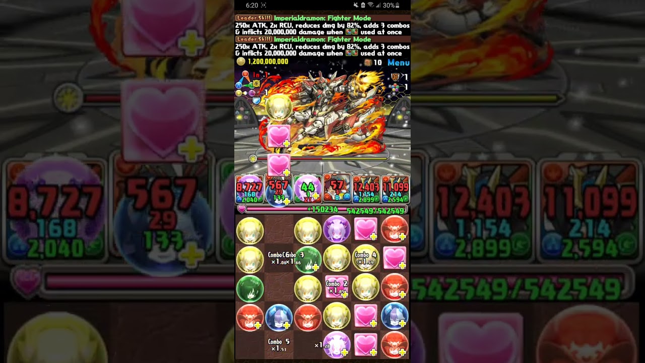 Puzzle & Dragons:  Imperialdramon vs. Silverwing White Conqueror!