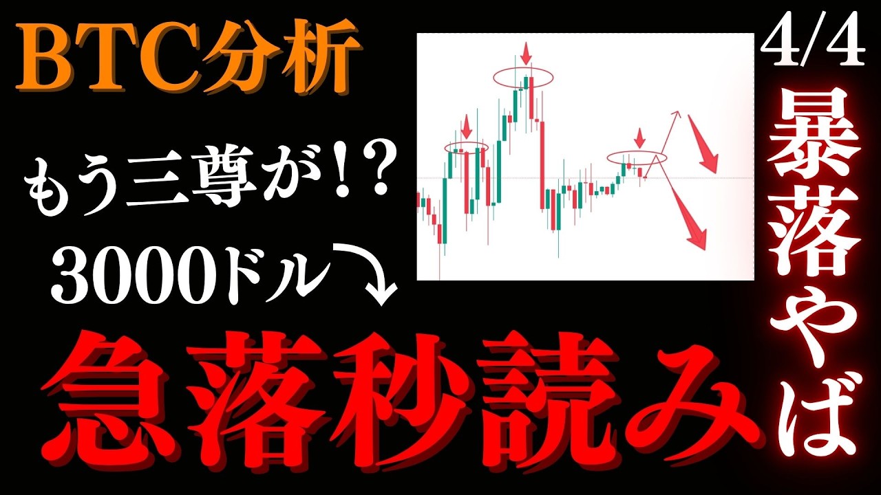 ⚠️緊急&rdquo;BTC急落秒読み&rdquo;！？必ず狙いたいポイントを昨日の解説と絡めて爆益取って下さい:トレーダーRedのBTCUSD分析