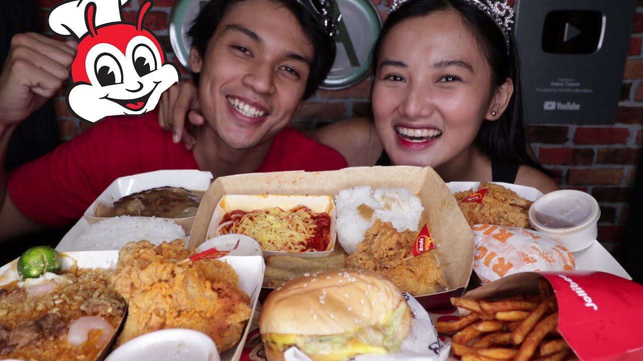 JOLLIBEE CRAVINGS HITS!!! // ChickenJoy Palabok Burger Steak French Fries