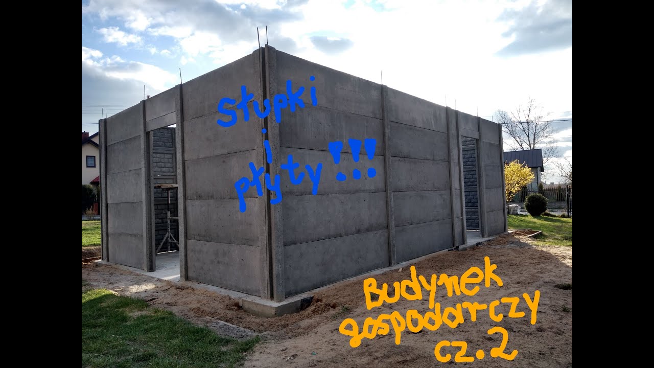 Budynek gospodarczy z płyt betonowych cz.2 