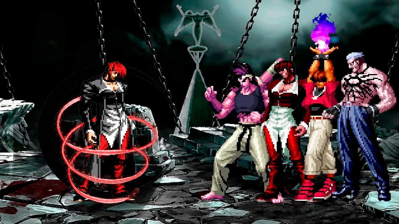 [KOF Mugen] Iori Yagami AD vs Bosses Team