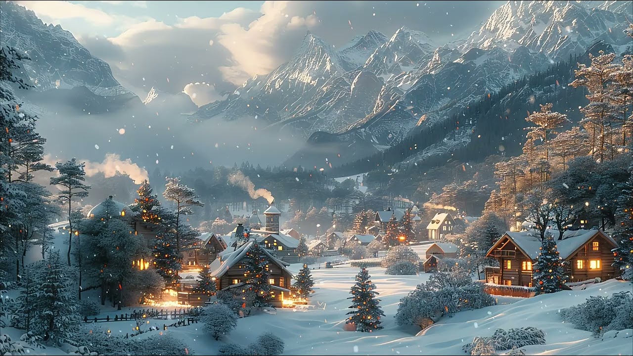 Winter Wonderland Village ✨ Magical Snowy Mountain Ambience