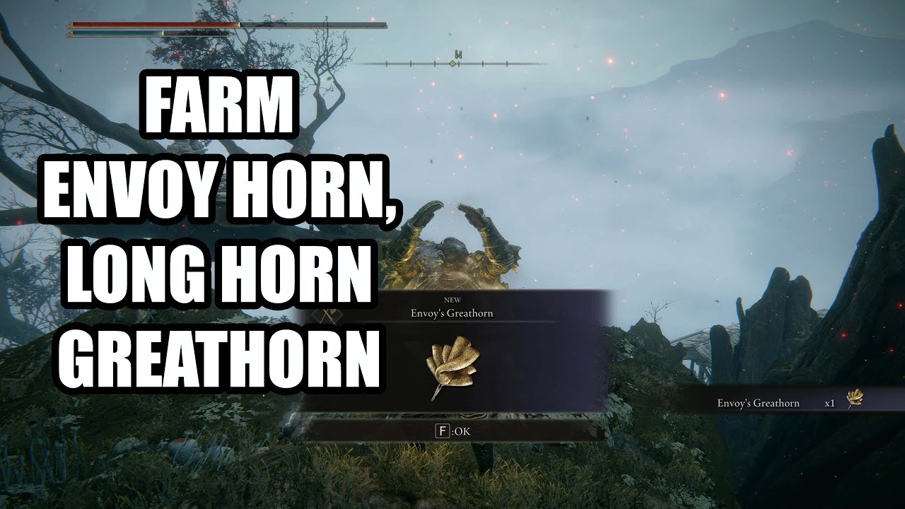 Elden Ring - How To Farm Envoy's Horn, Long Horn and Greathorn (BUBBLES!)