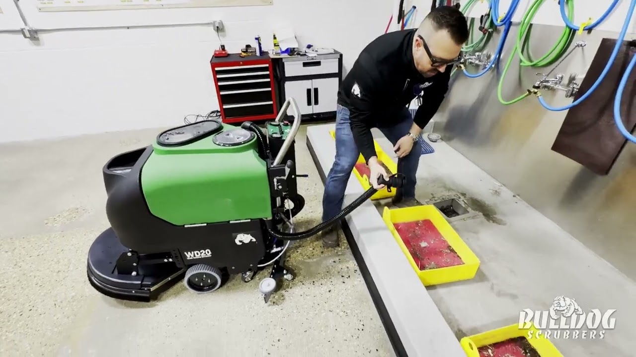 See the Bulldog Scrubber in Action - Walk Behind Operator Dem