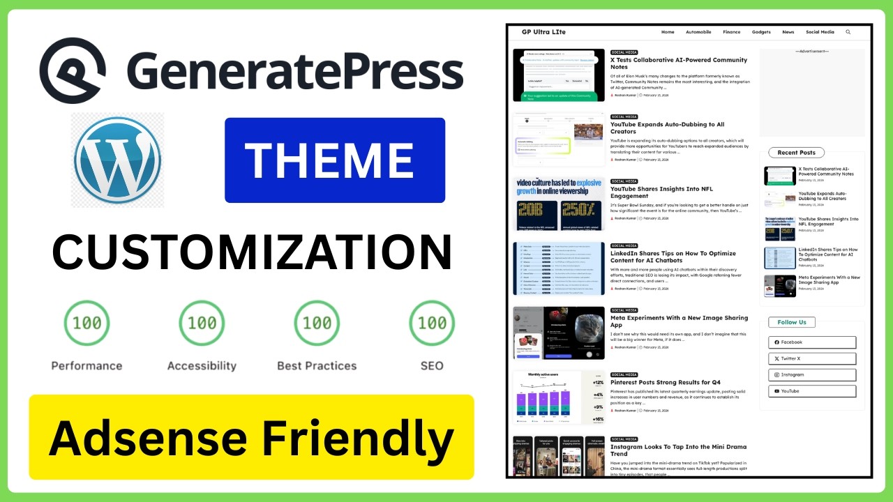 GeneratePress Blog Theme Customization Step by Step Guide 🔥