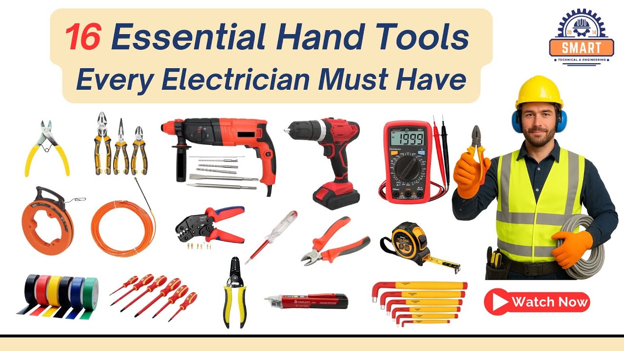 16 Essential Hand Tools Every Electrician Must Have #handtools #electrician