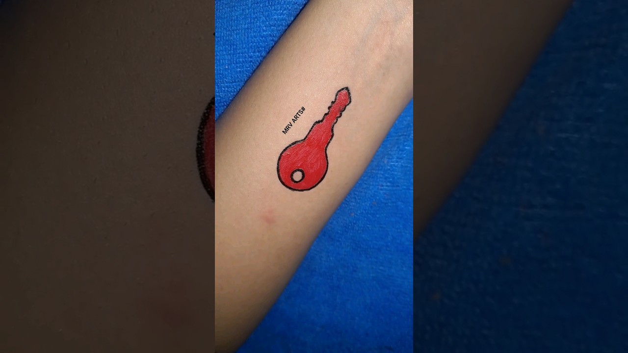 DIY KEY TATTOO 👌❤️❤️ #new #trend #viral #ytshorts #amazing #2k23 #key