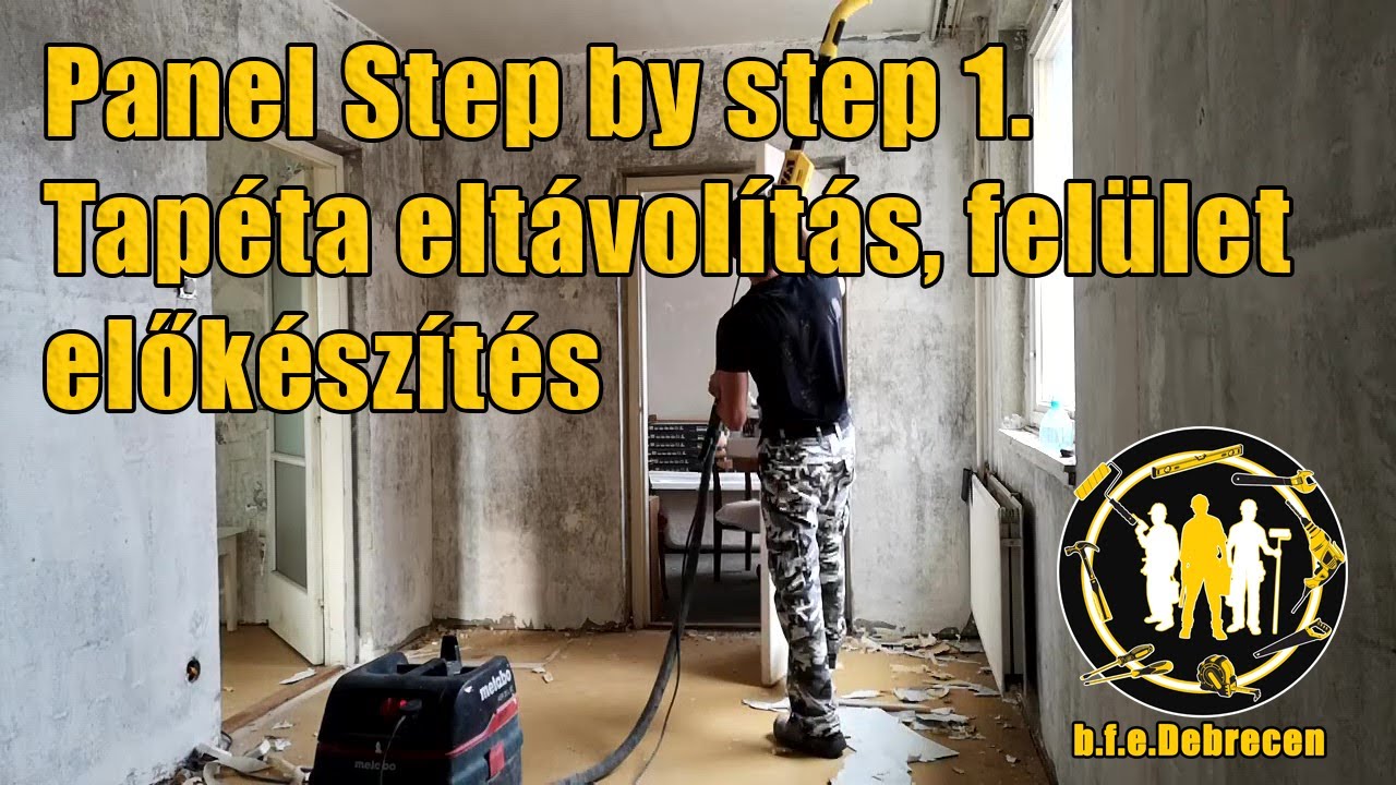 Tapéta eltávolítás, felület előkészítés