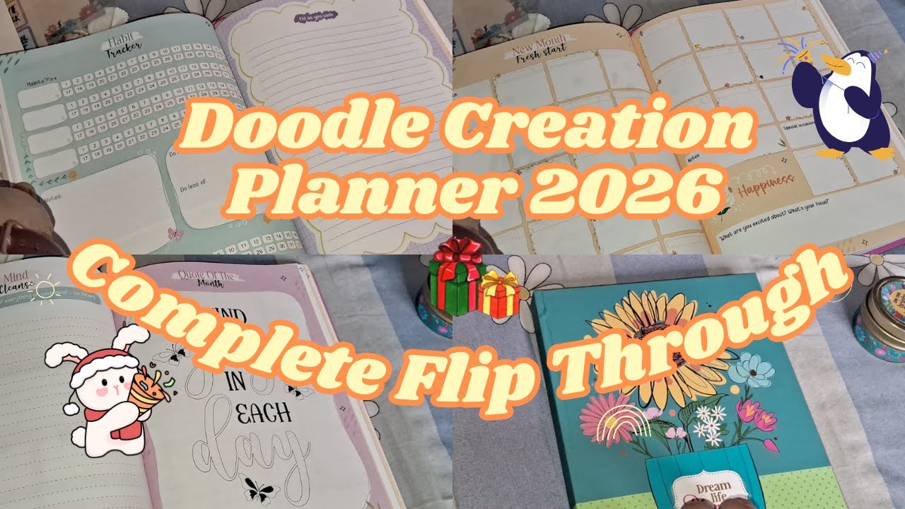 👉 Планер Doodle 2026 с разворотом | Цветочный выпуск | Стоимость 999 рупий?