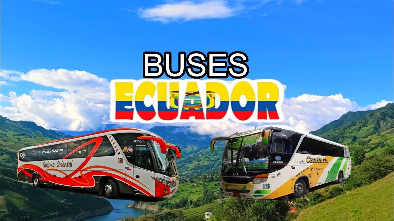 Buses del Ecuador en la vía Cuenca - Macas