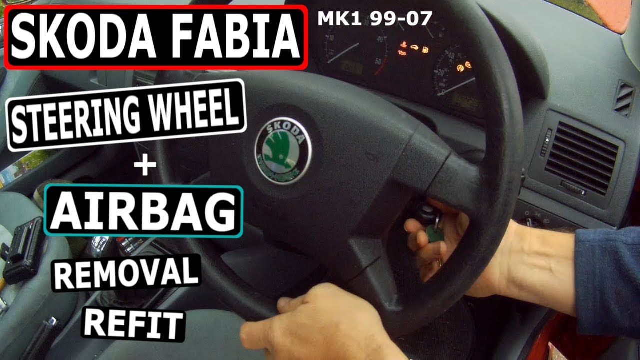 Снятие и установка рулевого колеса + подушки безопасности SKODA FABIA (MK1 99-07)