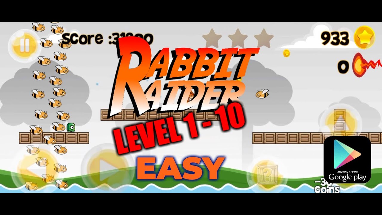 Rabbit Raider GamePlay Level 1 - 10 Easy. Claim your Promo Code Now!