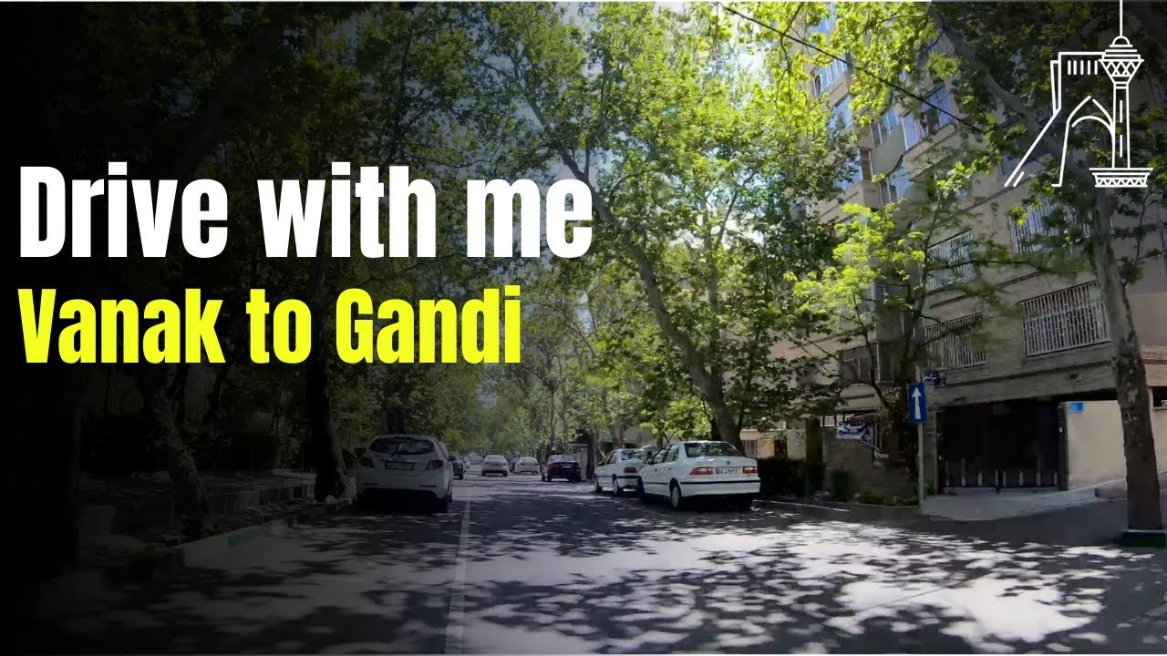 Tehran Streets in 4K | Vanak to Gandi Drive | Relaxing City POV