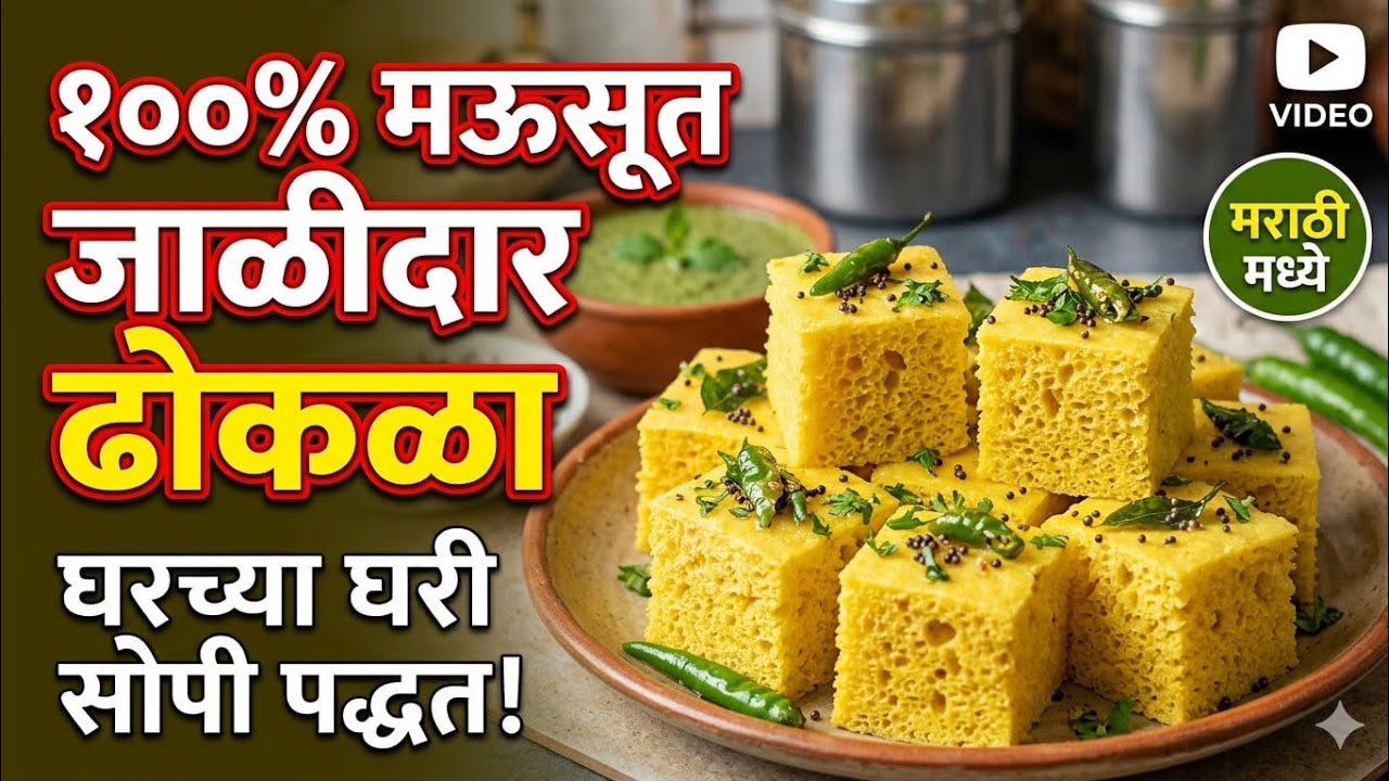 मऊ आणि जाळीदार ढोकळा बनवण्याची परफेक्ट पद्धत | Dhokla recipe in Marathi | khaman Dhokla