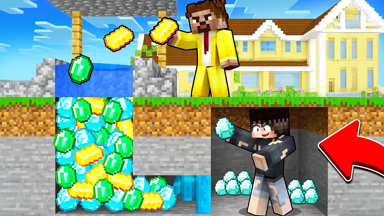 FAKİR OLUP MİLYARDERİN EVİNİ SOYDUM - Minecraft