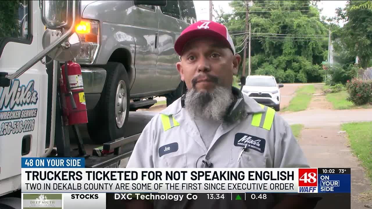 Two truck drivers ticketed in DeKalb County for not speaking English