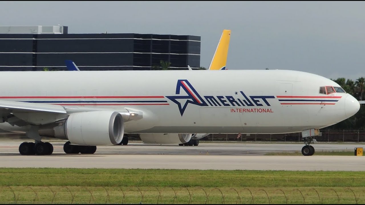 Amerijet Boeing 767-300F [N349CM] takeoff from MIA