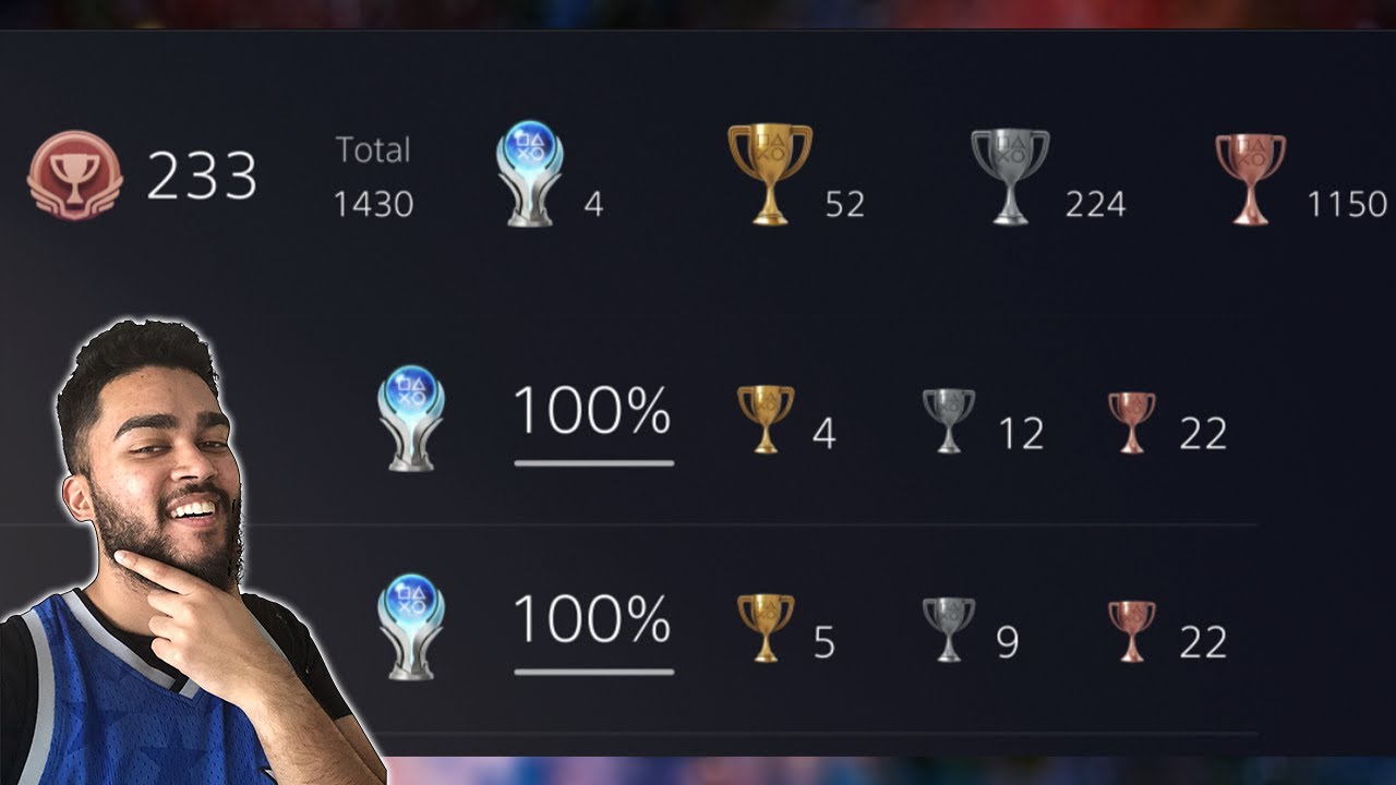 Вот сколько платиновых трофеев у моего аккаунта PSN 233-го уровня!