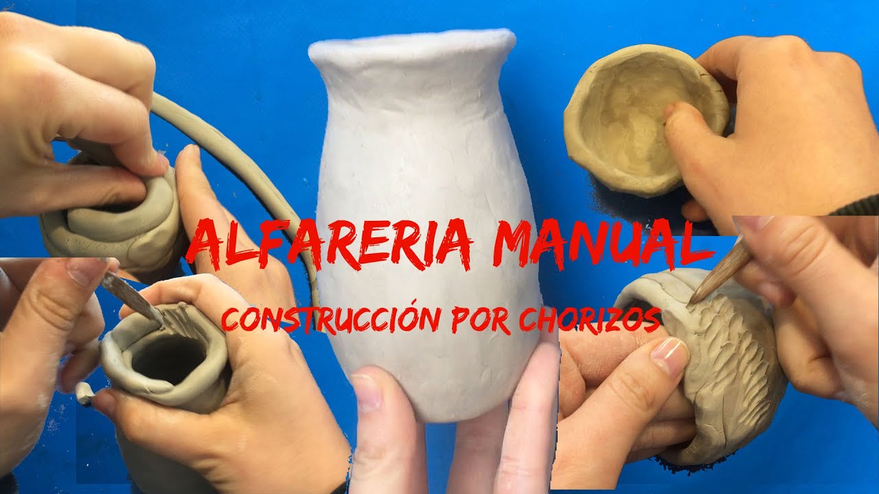 Como modelar un jarron con arcilla por chorizos y pellizco | Alfareria Manual | Mica Giani