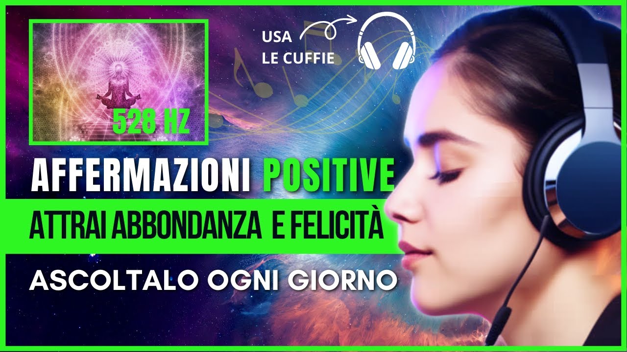 Affermazioni positive per attrarre ricchezza | 21 Giorni per riprogrammare la  tua mente | 528 hz