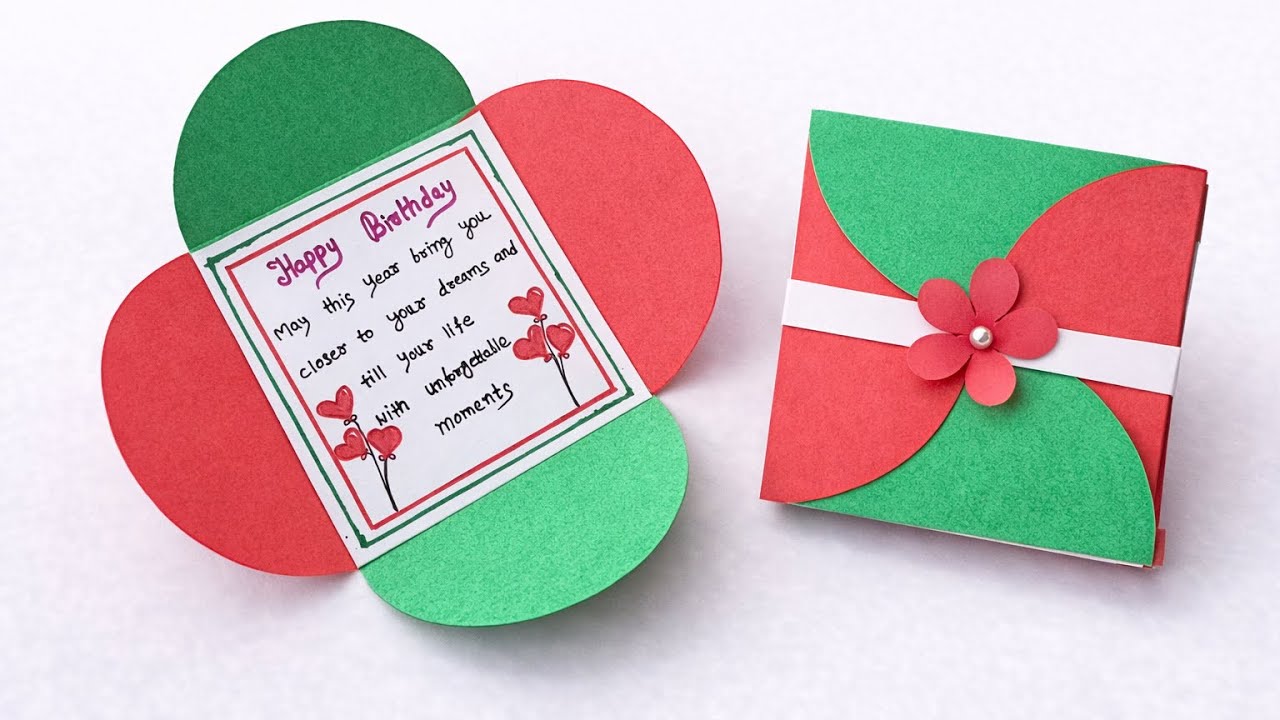 Beautiful Envelope Birthday Card 🎁 | Easy Handmade Birthday Card DIY