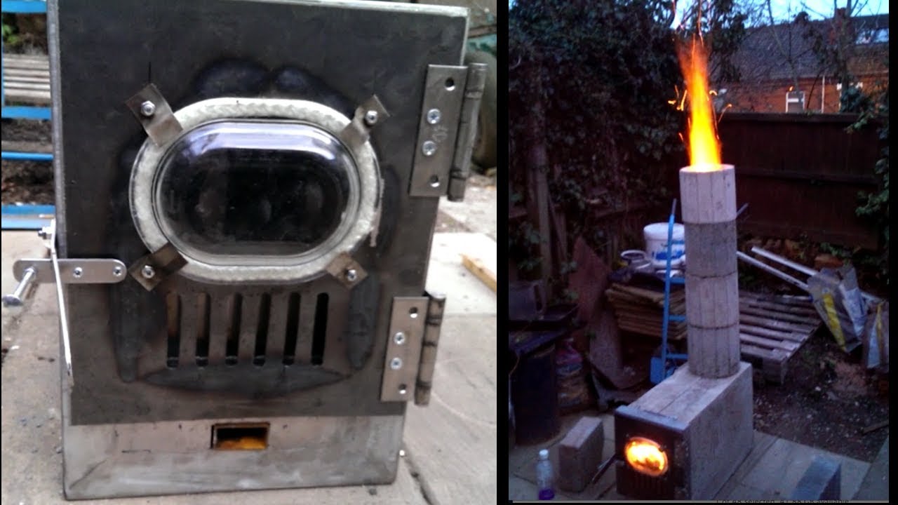 Batchbox Rocket Heater First Burn with Door Fitted