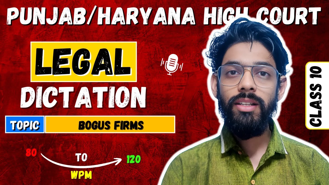 Punjab Haryana High Court Steno Skill Test Legal Dictation Preparation Matter to Score 95% Accuracy