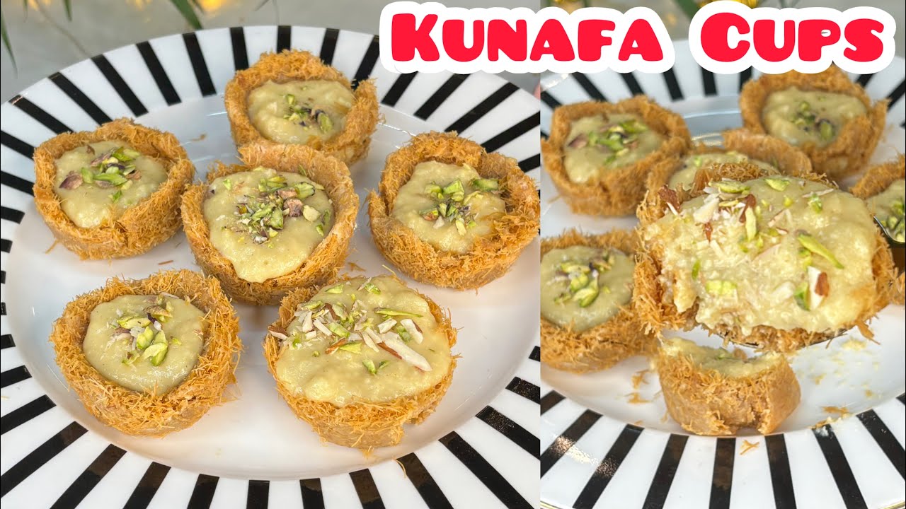 Kunafa Cups Recipe || Cream&Crispy Sweet Dessert एक बार ट्राय ज़रूर कीजिए ​⁠@time4cook