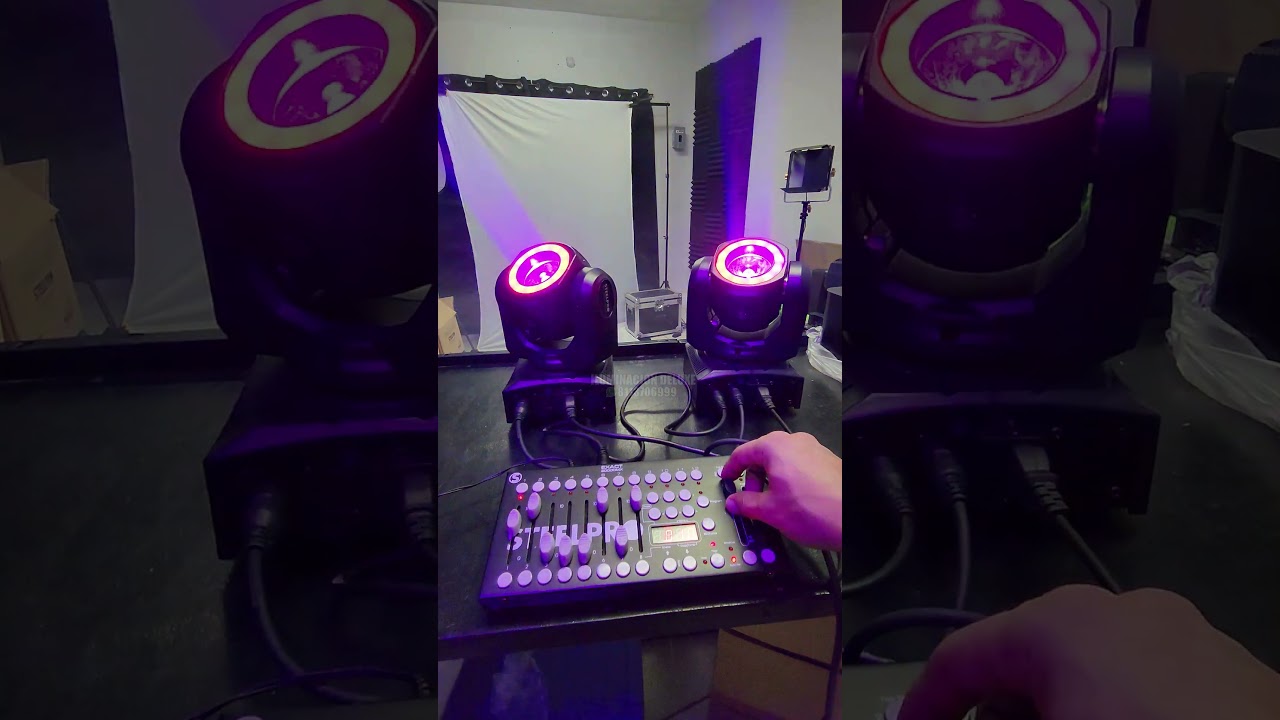 Tutorial movimiento autom&aacute;tico utilizando consola DMX en las rob&oacute;ticas BEAM 60w con Aro LED RGBW 😍