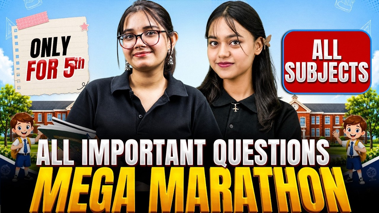 All Important Questions | MEGA MARATHON LIVE | All Subjects Revision | Mansi Ma&rsquo;am & Sakshi Ma&rsquo;am